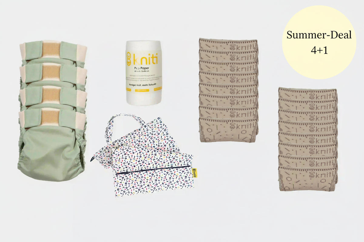 kniti Stoffwindel Basispaket - Summer - Deal 4+1