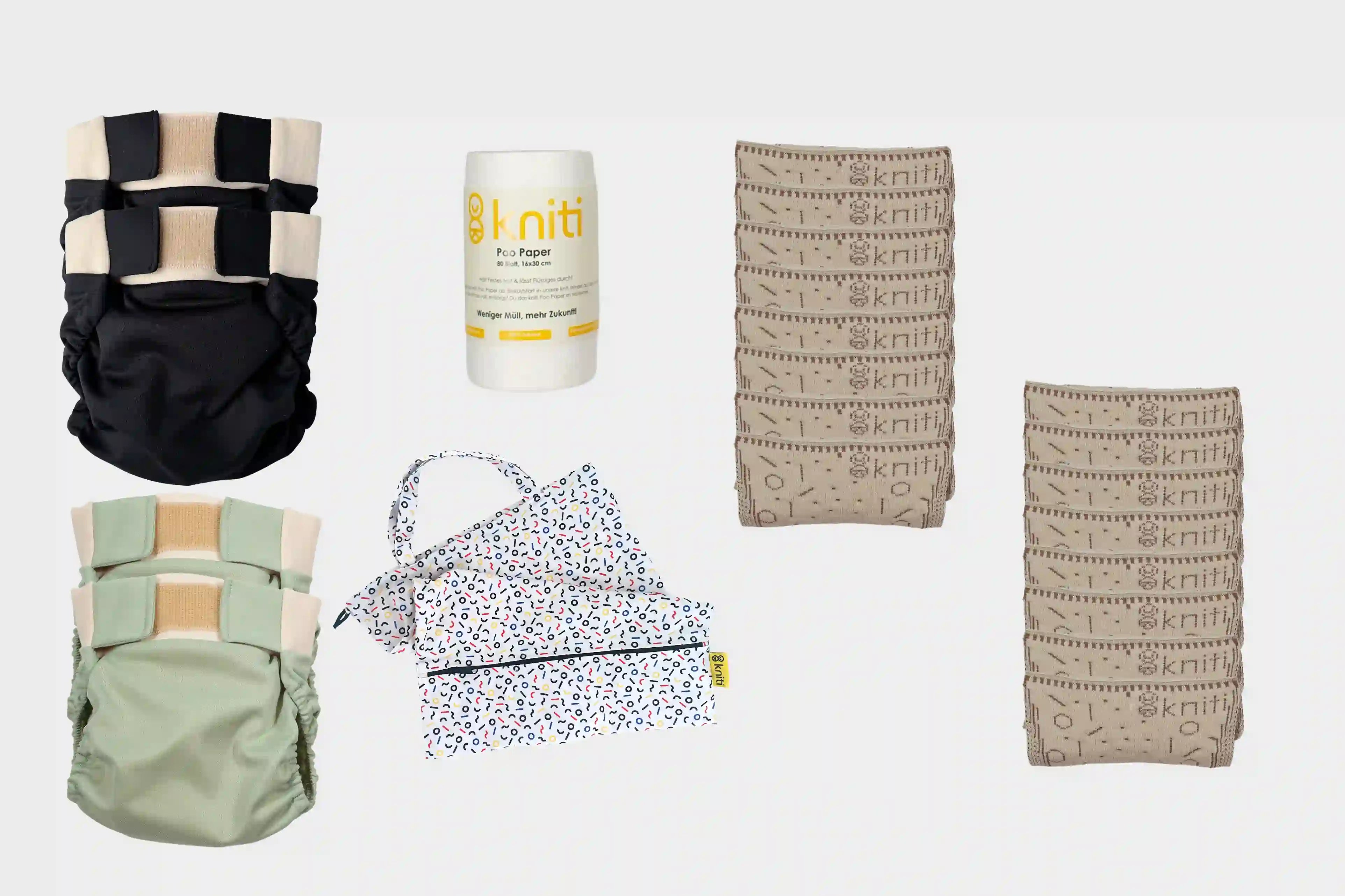 kniti Stoffwindel Basispaket - dein Start in eine nachhaltige Wickelroutine