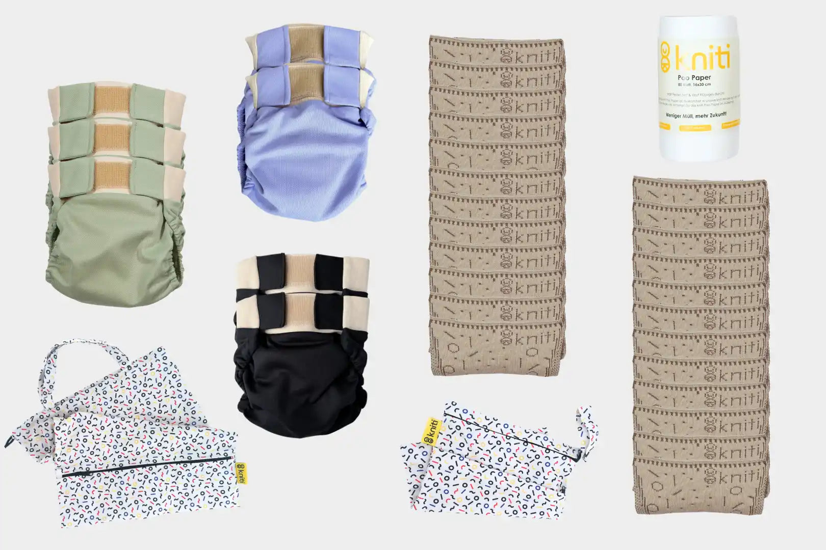 kniti Stoffwindel Komplettpaket - deine vollständige nachhaltige Wickelroutine