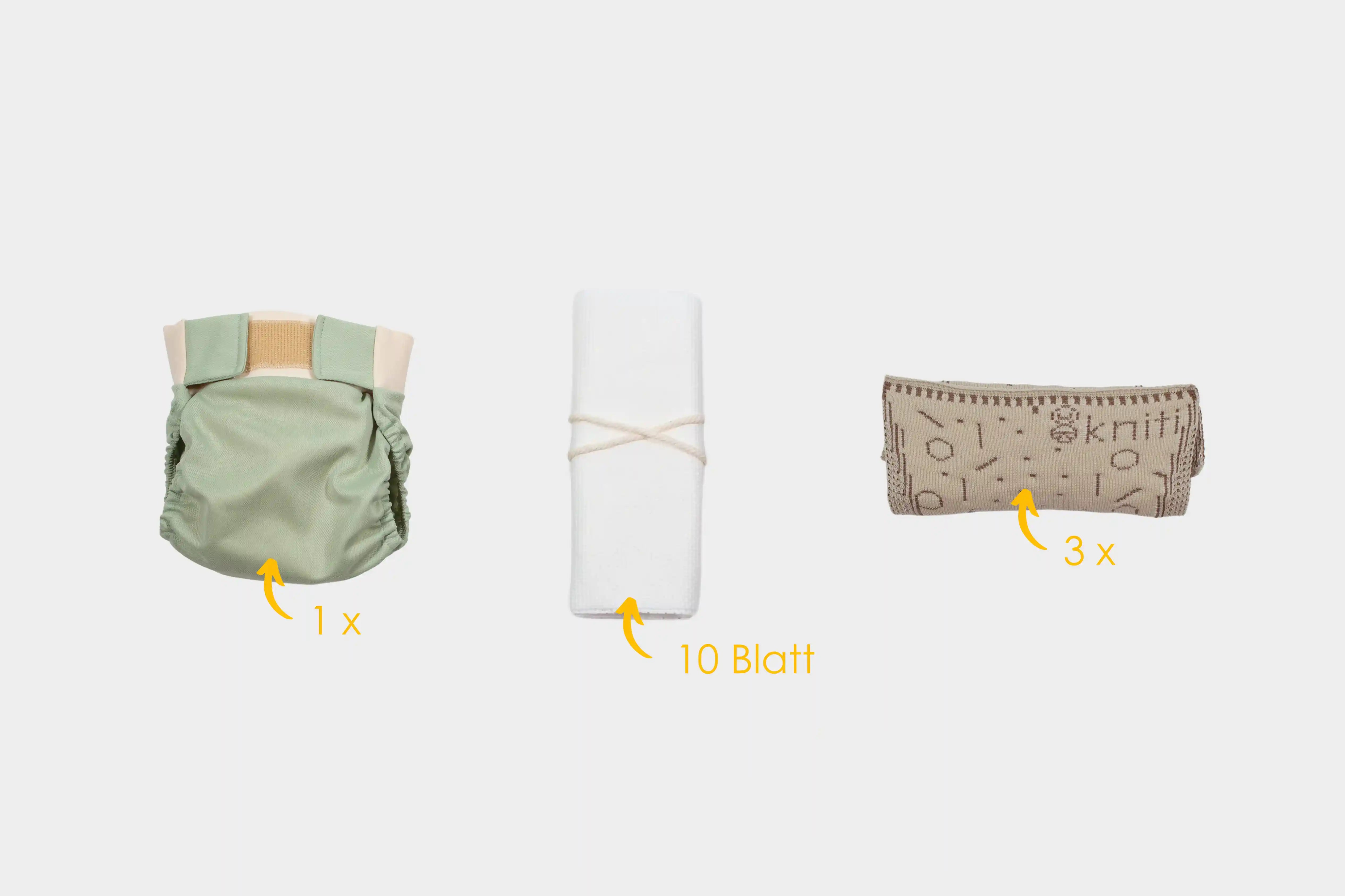 kniti Stoffwindel Probierpaket - ideal zum Testen