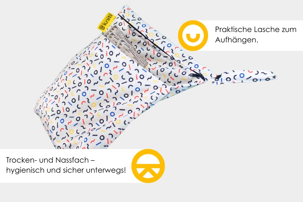 Wetbag | Windelbeutel für unterwegs mit Trocken-und Nassfach