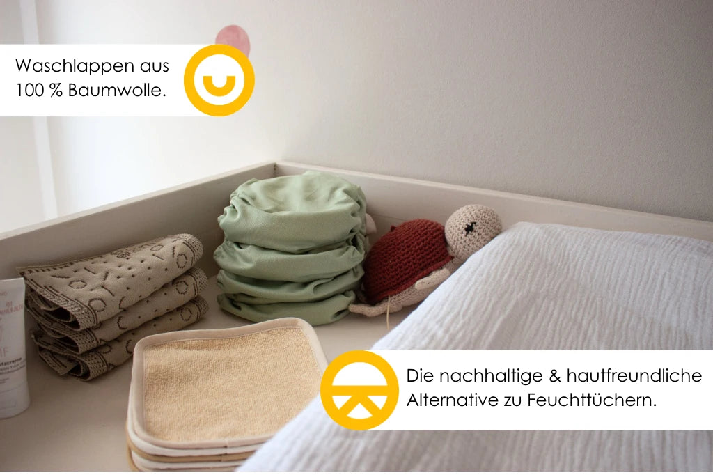 6er-Pack Baby-Waschlappen – Nachhaltige & weiche Waschtücher für Babys
