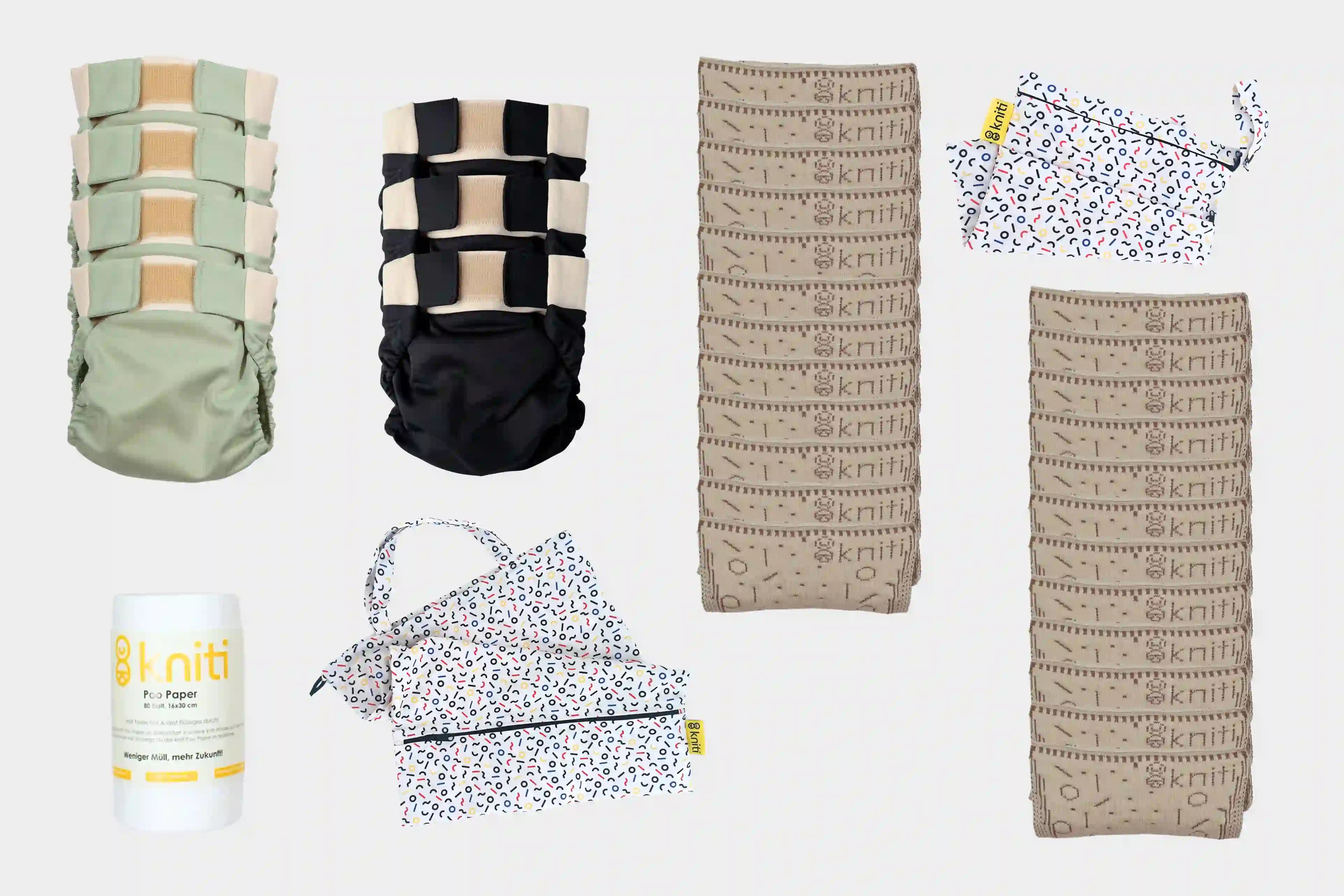 kniti Stoffwindel Komplettpaket - alles für deine Wickelroutine
