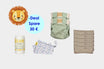 kniti Stoffwindel Löwen Paket - dein Start in eine nachhaltige Wickelroutine - nur für kurze Zeit!
