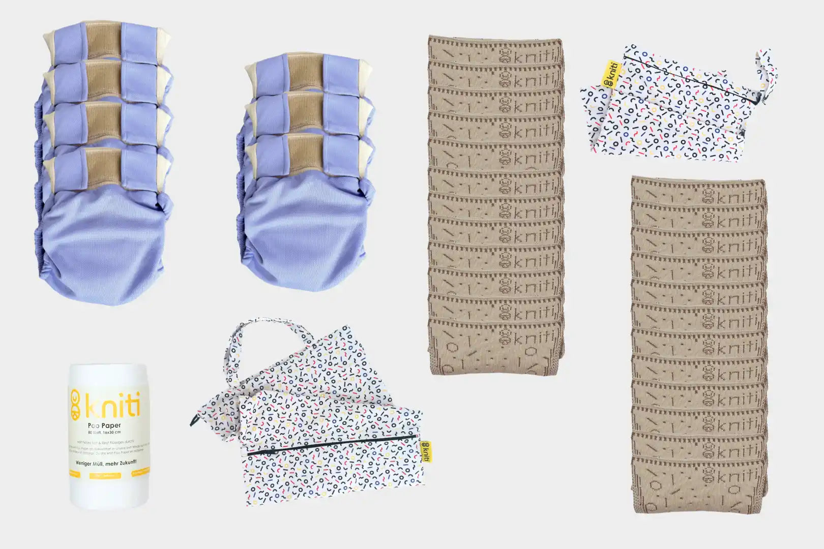 kniti Stoffwindel Komplettpaket - deine vollständige nachhaltige Wickelroutine