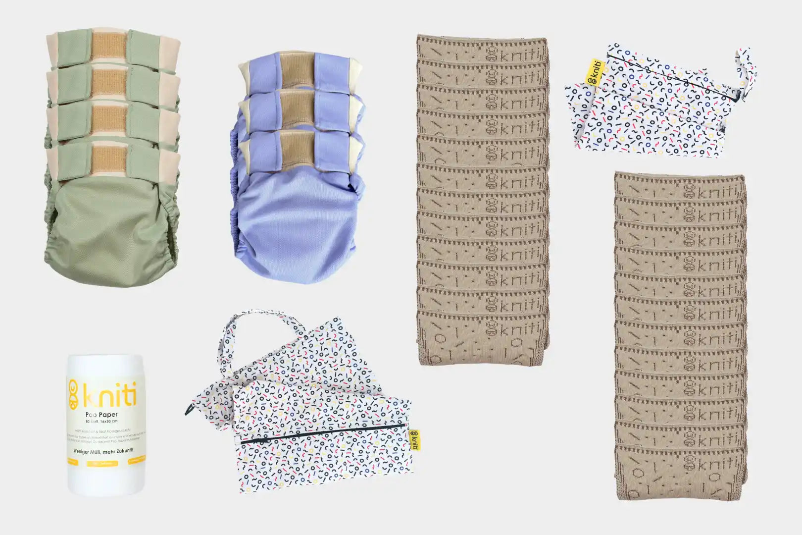 kniti Stoffwindel Komplettpaket - deine vollständige nachhaltige Wickelroutine